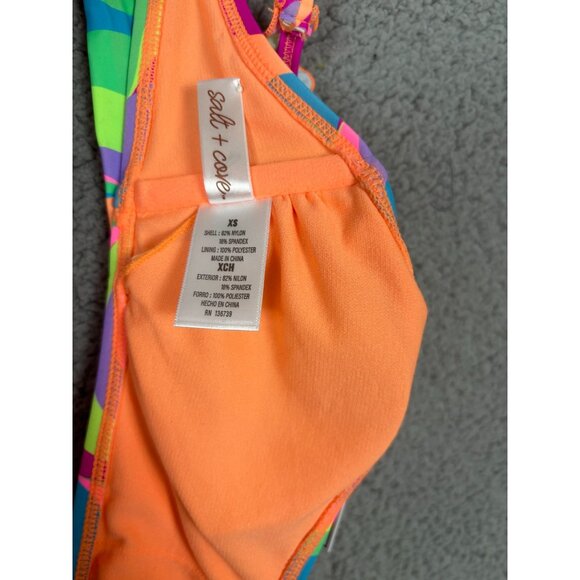 Salt + Cove Women's Juniors' Foil-Print Ruffle-Strap Bralette Bikini Top XS NWTs - Picture 7 of 7